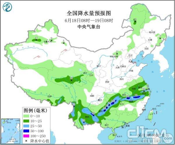 全国降水量预报图