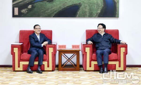 吉林省委副书记、省长景俊海一行莅临三一通榆产业园考察，并与三一集团总裁唐修国亲切座谈 