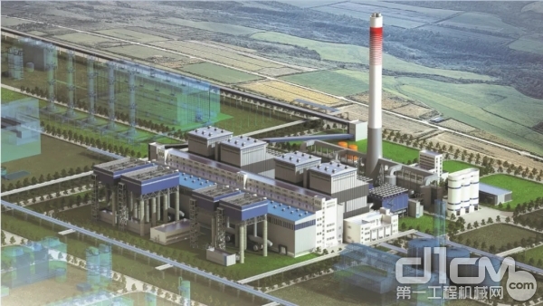 内蒙古宝丰煤基新材料有限公司4×100万吨/年煤制烯烃示范项目动力站效果图