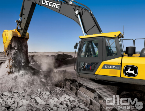 约翰迪尔全新E400LC挖掘机的综合工作效率已更加超前!