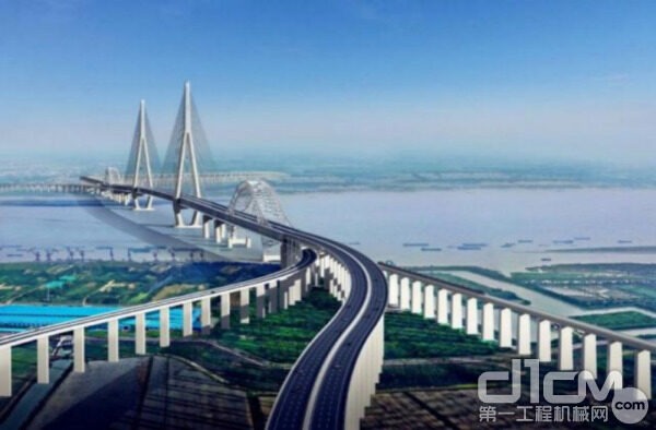 三一起重机助力常泰长江大桥建设全面加速