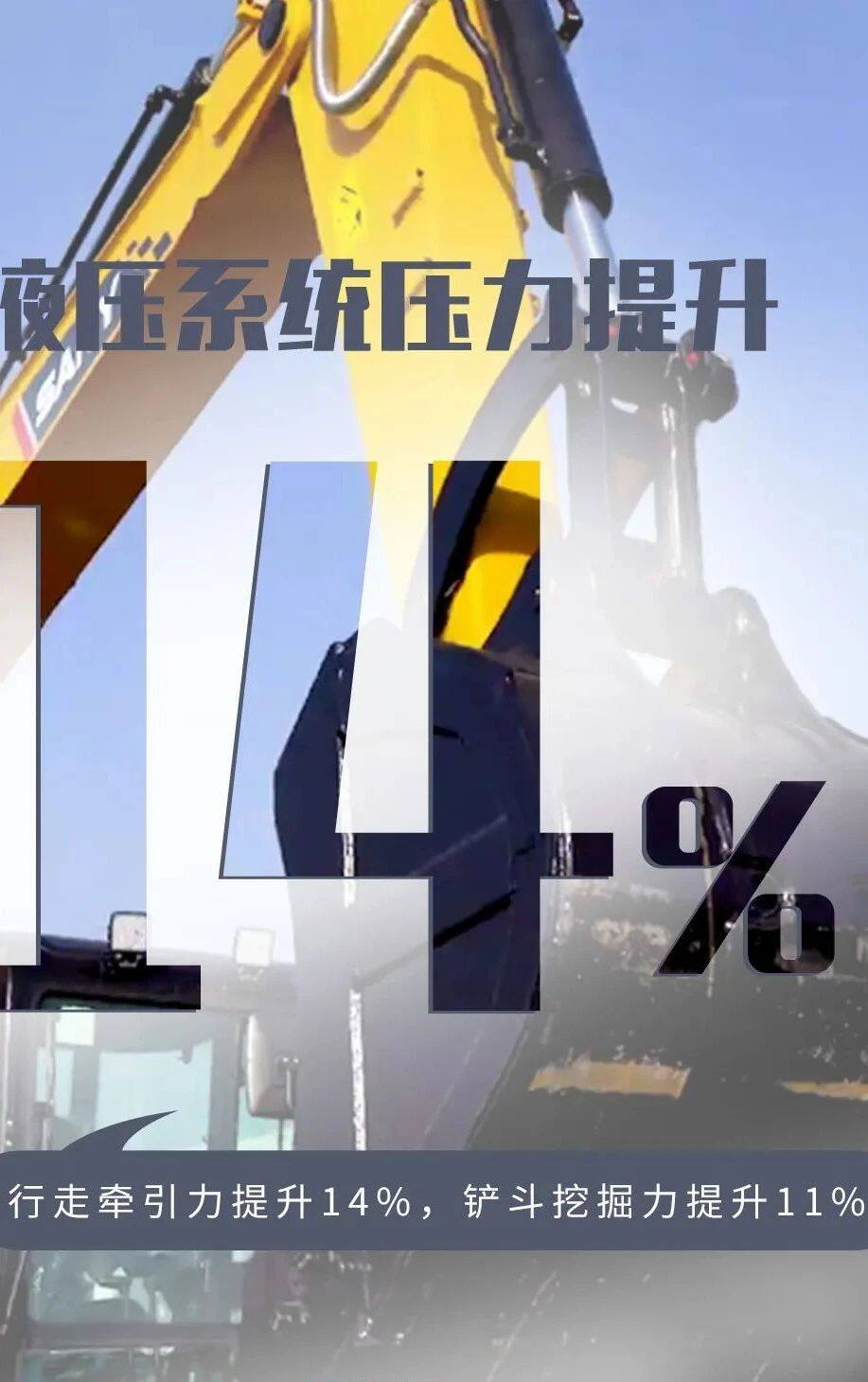 液压系统压力提升14%