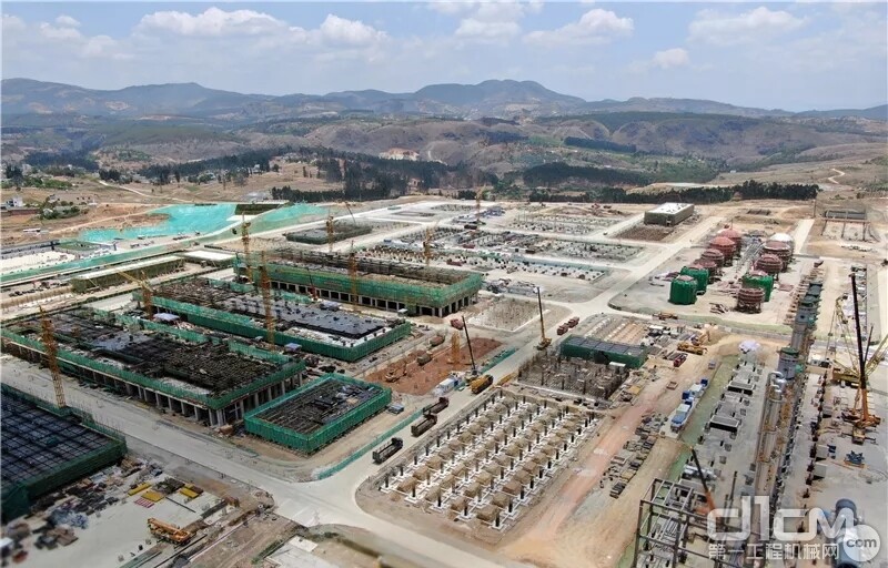 云南通威4万吨高纯晶硅一期项目建设现场