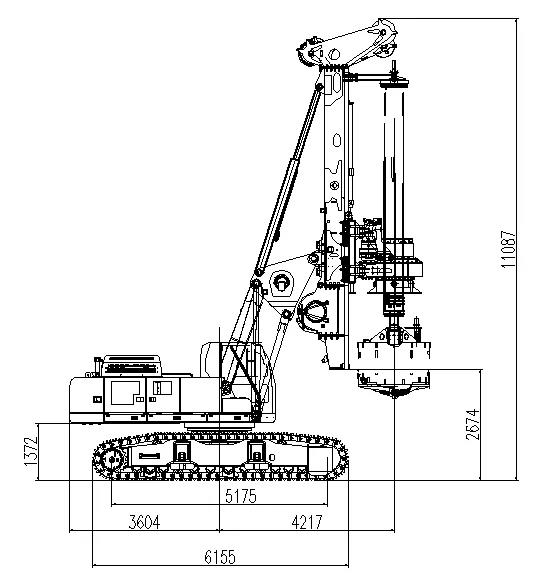KR300ES低净空全液压旋挖钻机技术参数