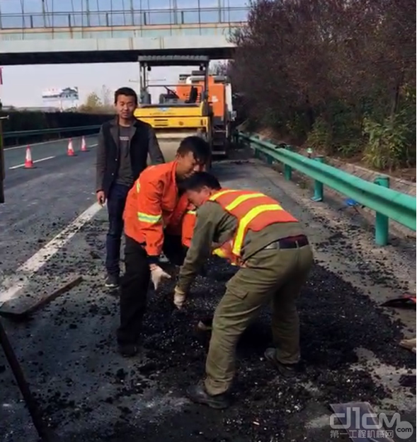 道路施工一角