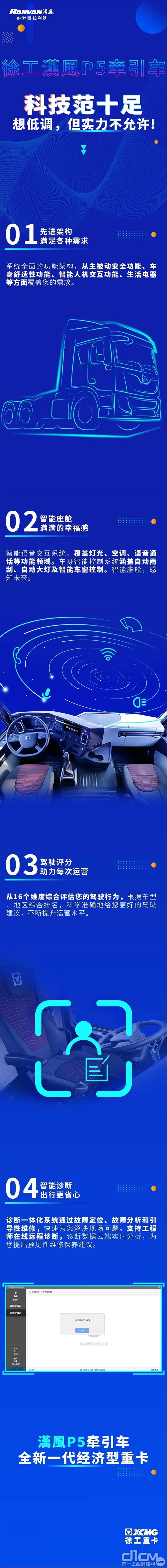 徐工重卡漢風P5牵引车国际领先科技，定义卡车新标杆