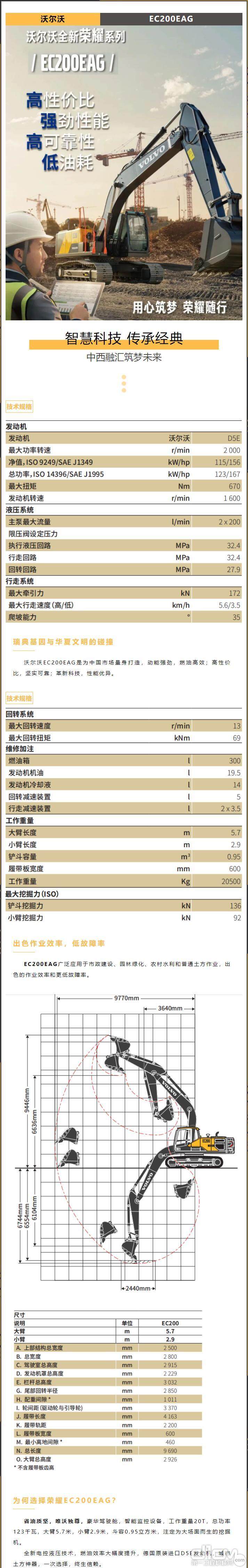 沃尔沃EC200EAG挖掘机