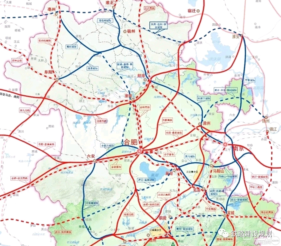 安徽省高铁规划图2020图片