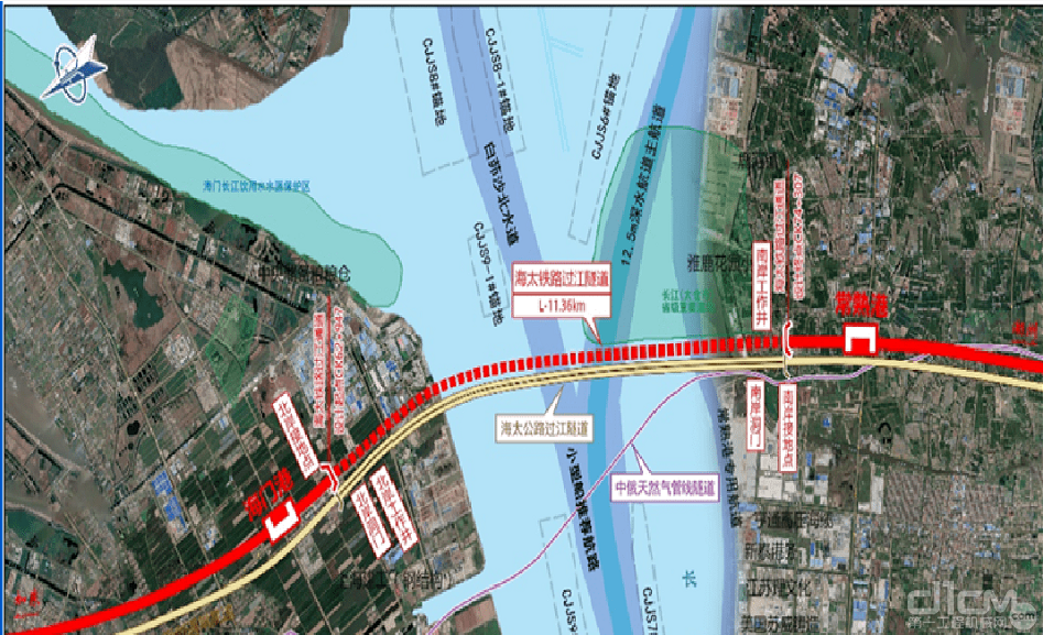 海太过江通道工程（公路部分）定平铁路