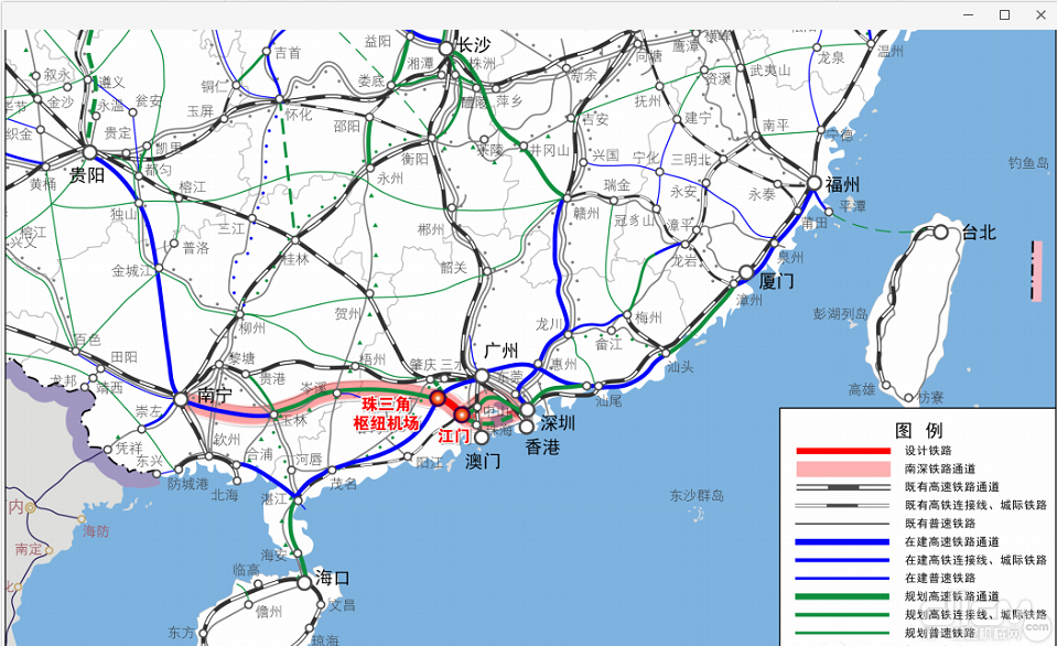 深圳至广西高铁线路图图片