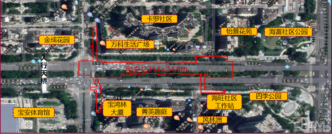 宝安站车站平面位置图
