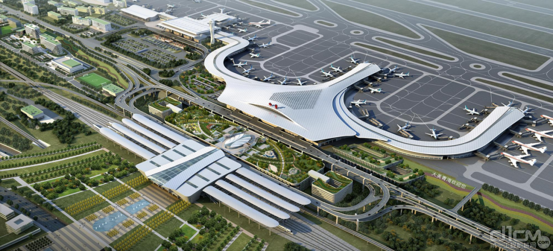 西宁曹家堡机场三期扩建工程航站区附属配套及总图工程效果图