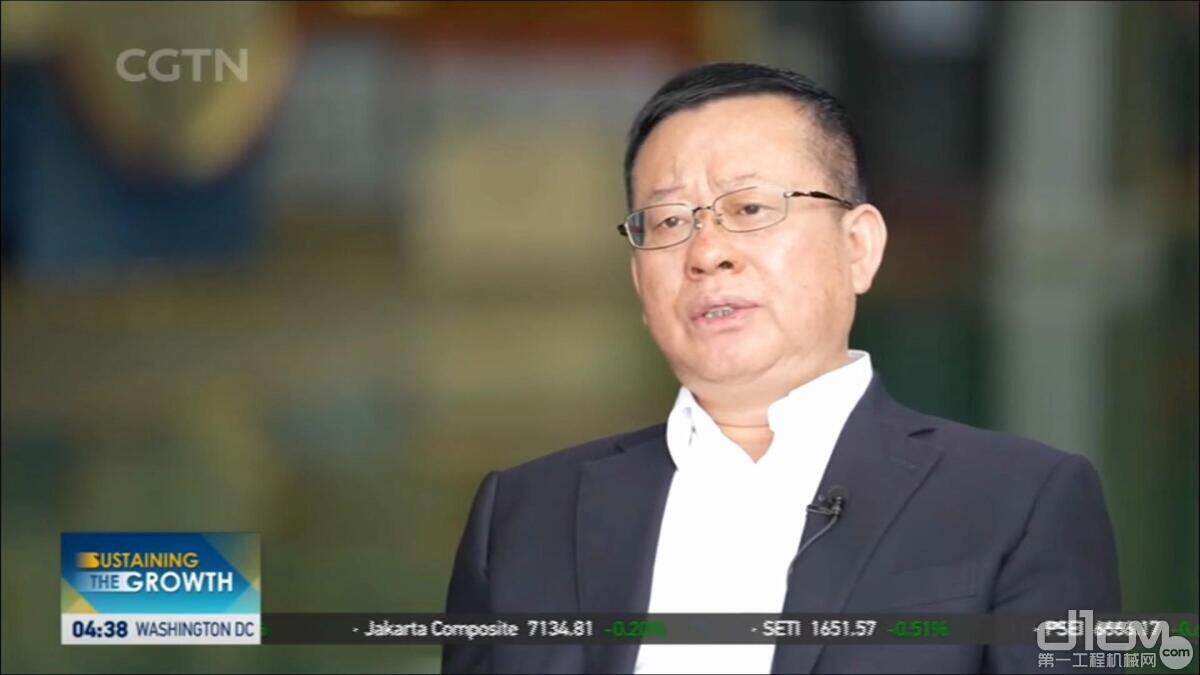 央视CGTN专访铁建重工党委书记、董事长刘飞香