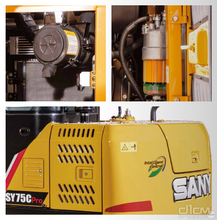 SY75C Pro液压挖掘机标配超大型、高精度燃油粗滤器+燃油精滤