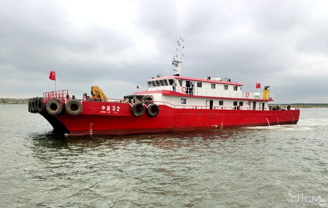搭载YC6TF船用主机的交通运维船在江苏南通市试航成功