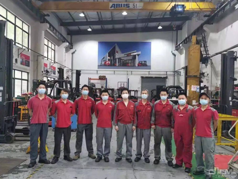 林德叉車上海團隊率先開始了租賃車間的有序復產