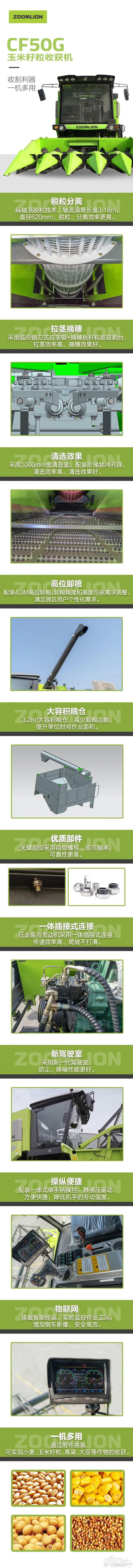 中联重科CF50G玉米籽粒收获机宣传海报