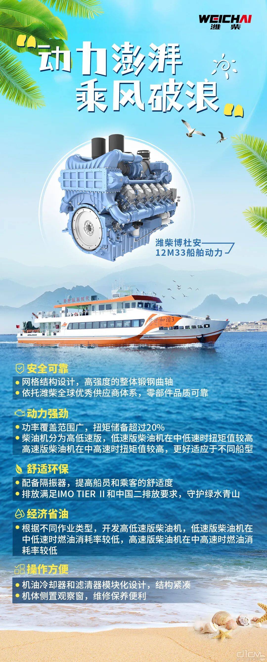 潍柴博杜安12M33船舶动力介绍