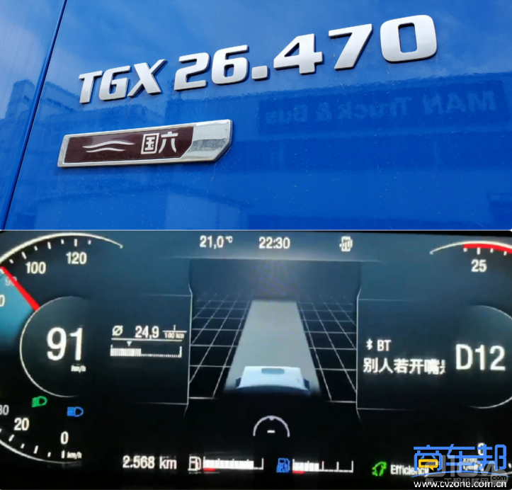 曼恩TGX牵引车全程平均油耗低于25L/100km