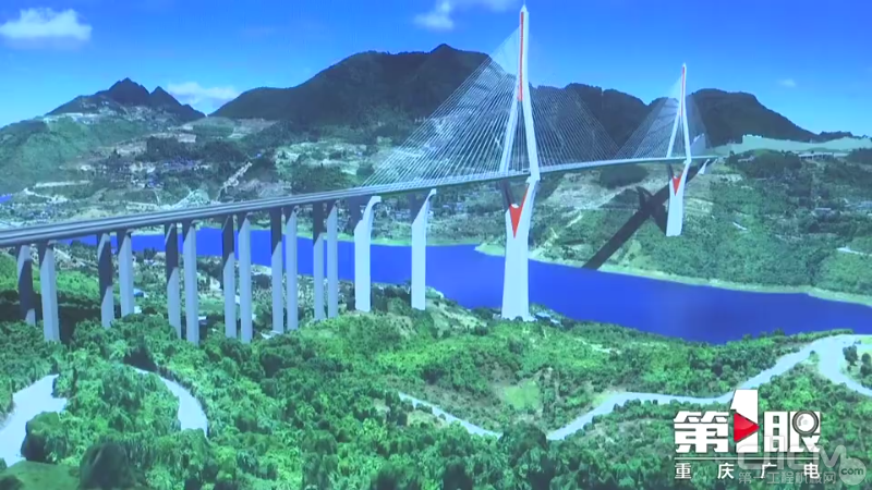 重庆奉建高速大溪河特大桥示意图
