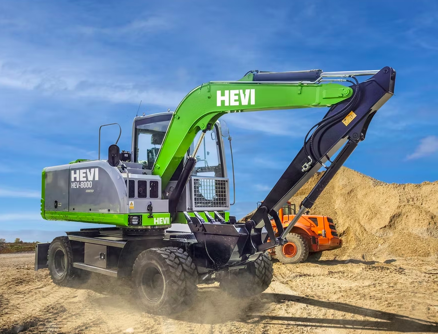 新品牌HEVI已经推多款纯电动装载机以及轮挖，中国制作剑指美国市场