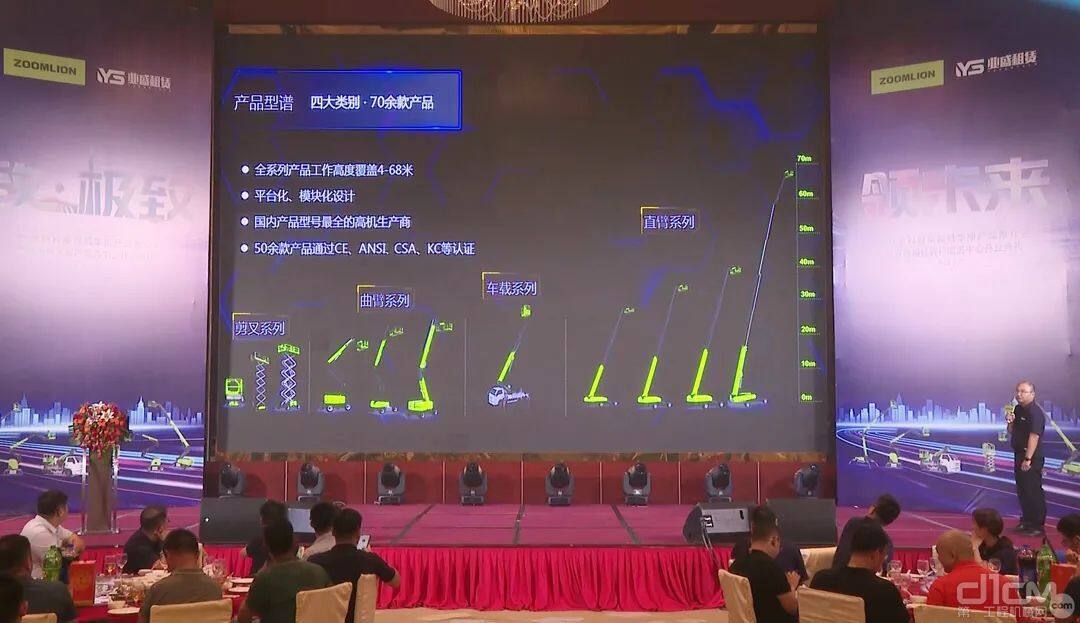 中联重科智能高机产品研发经理楚斯铭讲解产品