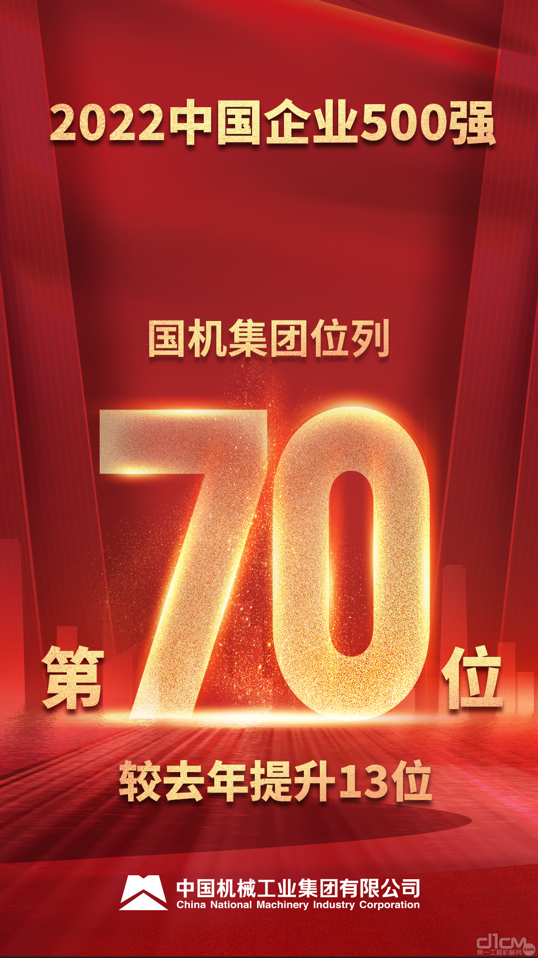 国机集团位列2022中国企业500强第70位