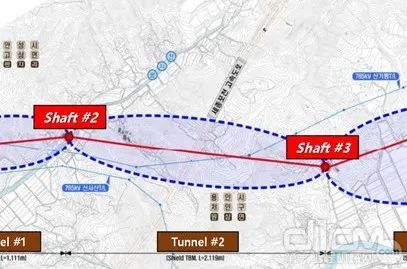 “中铁1141号”单护盾TBM需要施工的地段图示