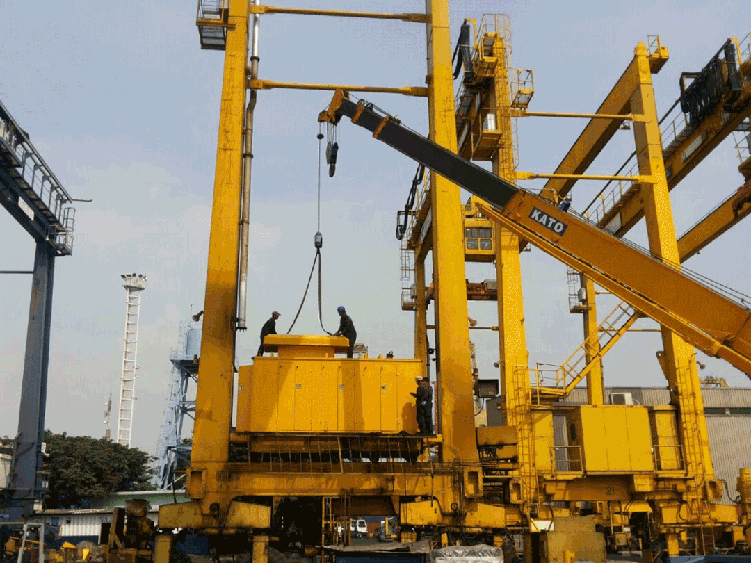 印尼雅加达集装箱码头的港机吊车发电机组动力60％选择玉柴机器