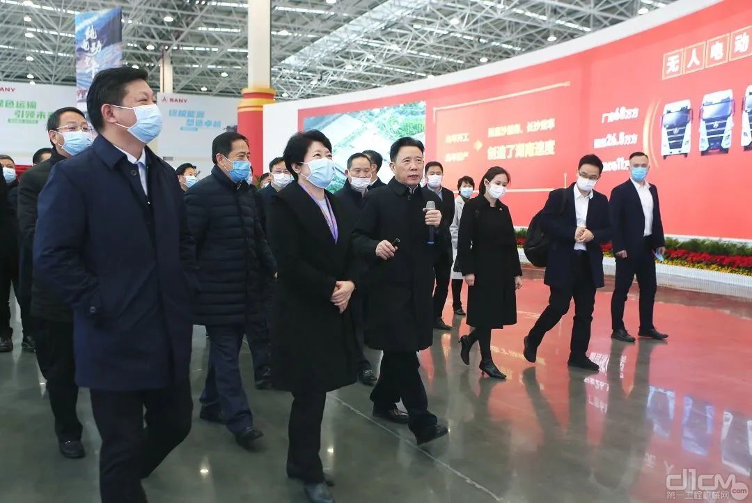 湖南省领导参观三一智联重卡产业园
