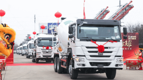 此次批量发车的泵车产品将服务于江浙沪地区