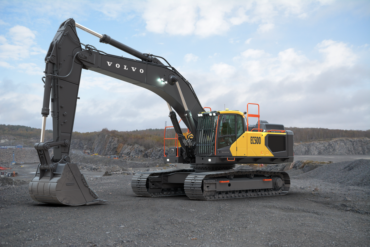 近期在2023ConExpo展出的EC500新款50吨挖机
