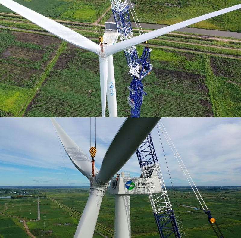 用于风力发电机组吊装的STF3080超大型动臂塔式起重机