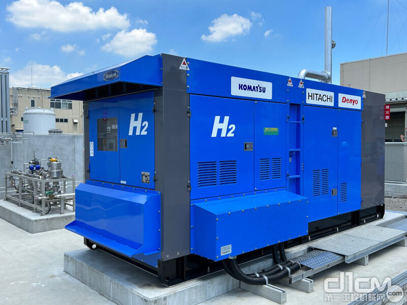 小松小山工厂安装的氢混烧发电机