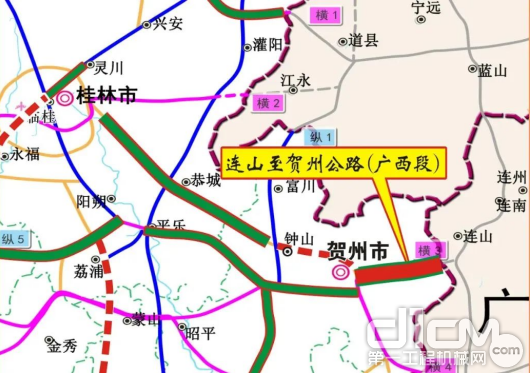 连山-贺州高速公路路线图