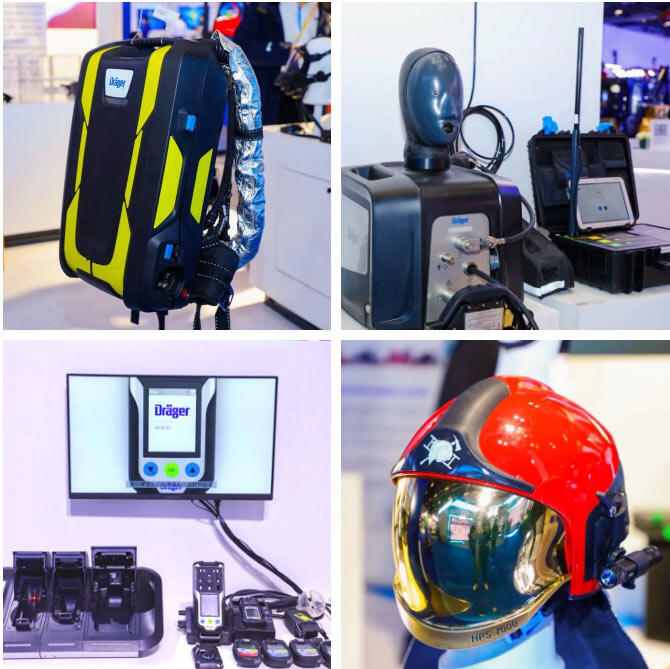 BG ProAir氧气呼吸器、Quaestor 8000测试设备、复合式多种气体检测仪、HPS 7000多用途消防头盔