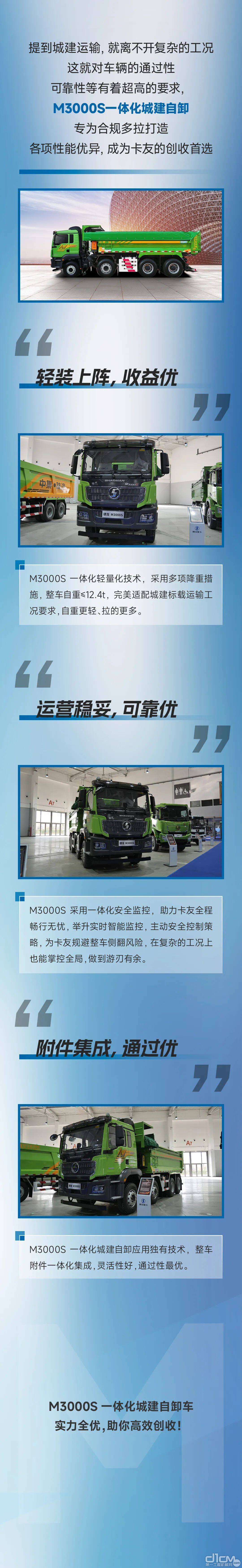 中集陕汽：M3000S一体化城建自卸车，当之无愧的行业引领者！
