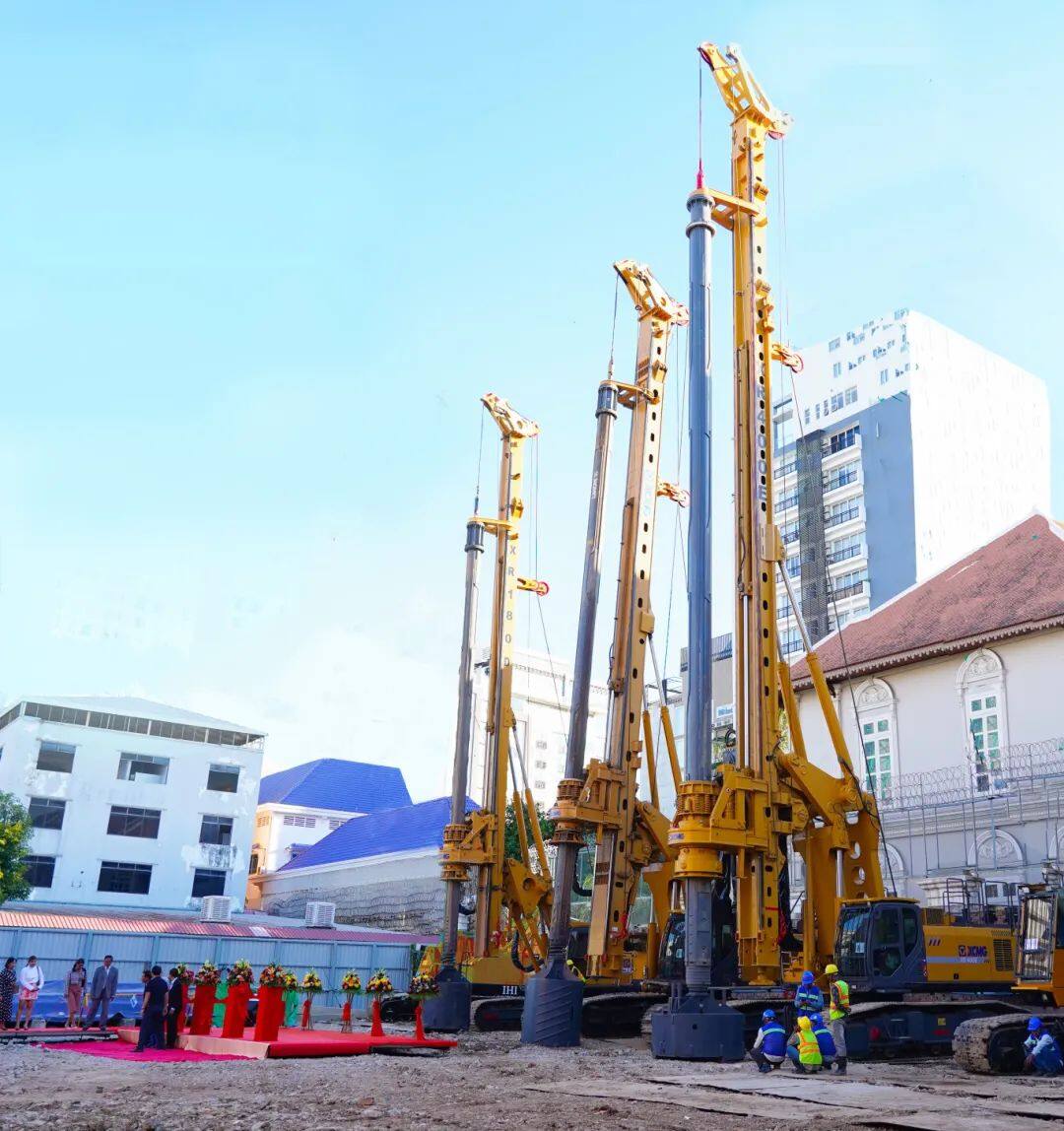 海外夯基，徐工旋挖钻机助建柬埔寨最高公寓