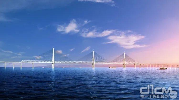 ▲杭州湾跨海铁路桥效果图