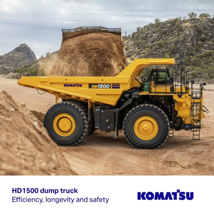 小松HD1500矿用自卸卡车：高效、耐久、安全