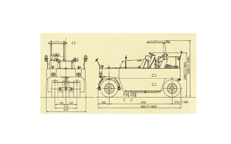 酒井T2轮胎式压路机整体视图276