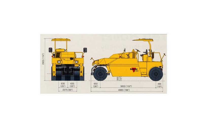 酒井TZ702轮胎式压路机整体视图278
