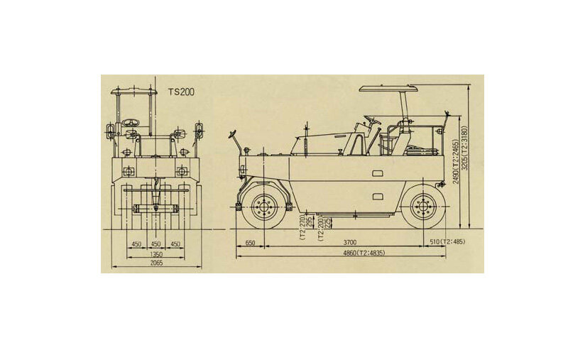 酒井TS200轮胎式压路机整体视图274