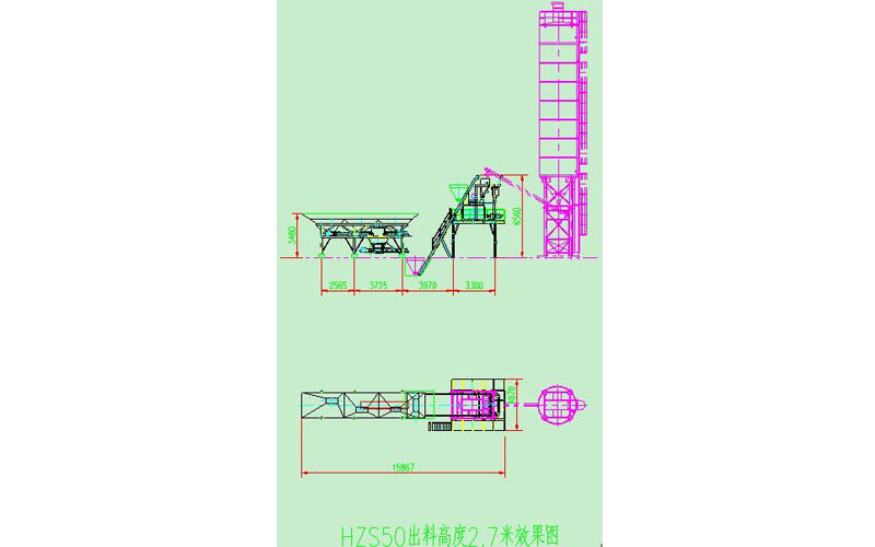 铁力士HZS50混凝土搅拌站图片