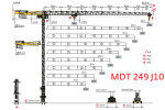 波坦MDT 249 J10塔式起重机整体外观