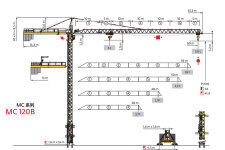 波坦MC 120B回转塔式起重机整机视图40411
