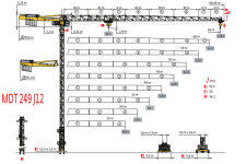 波坦MDT 249 J12塔式起重机整机视图40490