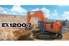 日立EX1200-7履带挖掘机施工现场64814