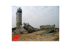 中国现代HZNT45拖式混凝土搅拌站图片集
