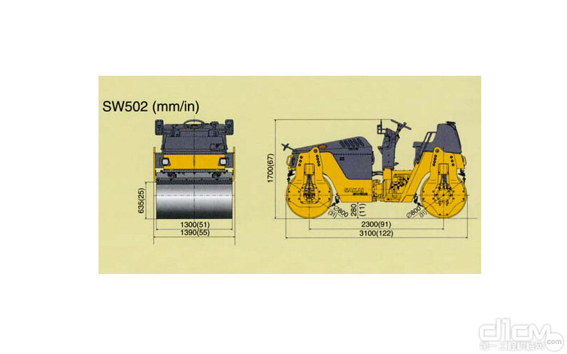酒井SW502双钢轮压路机